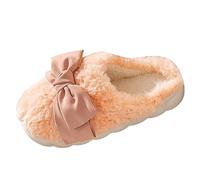 Generisch Slippers Women's/Kids Winter Four Seasons Cute Slippers for Non-Slip Fpir Season Fabric Cotton Colourful Slippers Women's Shoes Winter Boots High, orange, 5 UK