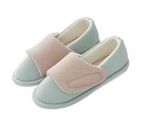 Generisch Slippers Women's Memory Foam Slides Comfortable Cute Slippers Non-Slip Slippers Fpir Season Fabric Cotton Hat Shoes Colourful Felt Slippers Home Shoes Warm Winter, Green, 8 UK