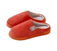 Generisch Slippers Women's Men's Slippers Memory Foam Fluffy Felt Slippers Non-Slip Warm Guest Slippers Plush Lined Slippers for Girls Indoor Outdoor Shoes, brick red, 8 UK