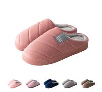 Generisch Slippers Women's Men's Winter Plush Slippers Soft Warm Felt Slippers Comfortable Felt Slippers Felt Memory Foam Slippers Unisex Non-Slip Sole Cuddly Slippers for Cold Feet, A Grey, 7 UK