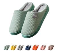 Generisch Slippers Women's Men's Winter Plush Slippers Soft Warm Felt Slippers Comfortable Felt Slippers Felt Memory Foam Slippers Unisex Non-Slip Sole Cuddly Slippers for Cold Feet, G Orange, 10 UK