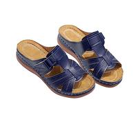 Generisch Slippers Women's Open Toe Sandals Slip On Slippers Holiday Slippers Leisure Shoes Lightweight Beach Sandals Non-Slip Slippers Indoor / Outdoor Walking Sandals, Bu2, 10 UK