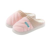Generisch Slippers Women's Simple Plain Slippers Memory Foam Cotton Slippers Men's Non-Slip Felt Slippers Winter Plush Slippers Soft Comfortable Hat Shoes for Indoor and Outdoor Use, pink, 4 UK