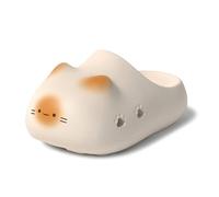 Generisch Slippers Women's Summer Cat Clouds Slippers Platform Flip Flops Cute Cat Paw Slippers Non-Slip Sole Ergonomic Bathing Shoes Shoes Comfortable for Bathroom Stay, beige, 10 UK