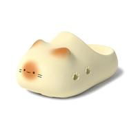 Generisch Slippers Women's Summer Cat Clouds Slippers Platform Flip Flops Cute Cat Paw Slippers Non-Slip Sole Ergonomic Bathing Shoes Shoes Comfortable for Bathroom Stay, yellow, 7 UK