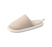 Generisch Slippers Women's Warm Slippers Women's Winter Closed Front Flat House Slippers Cuddly Winter Slippers Plain Home Shoes Non-Slip Slippers Comfortable Slippers, White, 7 UK