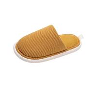 Generisch Slippers Women's Warm Slippers Women's Winter Closed Front Flat House Slippers Cuddly Winter Slippers Plain Home Shoes Non-Slip Slippers Comfortable Slippers, yellow, 7 UK