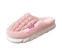 Generisch Slippers Women's Winter Christmas Pair Women's Winter Indoor Home Plus Velvet Warm Thick Base Non-Slip Slippers, pink, 7 UK