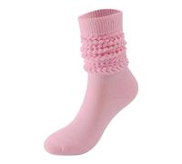 Generisch Slouch Socks Women's Thigh High Boot Socks Soft Scrunch Socks Chucks Baby Shoes, pink, One Size
