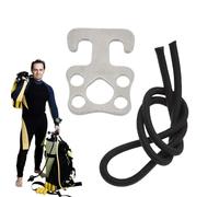 Generisch Slow Diving in Stainless Steel Sidemount Diving Plates, 316 Life Hooks with Elastic Rope, Storage of Lightweight Multifunctional Tools for the Organ