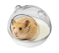 Generisch Small Animal Habitat, Hamster Bath, Transparent Hamster Bed with Larger Capacity - Well Ventilated, All-Round Curved Hamster Bath for Small Pets