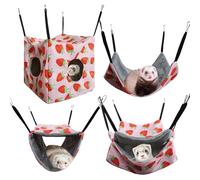 Generisch Small Animal Hammock, Comfortable Hammock for Ferrets, Cage Accessories, Non-Slip Sleeping Area for Hamsters, Squirrels and Chinchillas