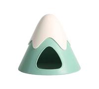 Generisch Small Animal Hideout, Snow-Covered Habitat for Hamsters, Removable Cage as a Bed for Gerbil, Cosy Pet Bed with Robust ABS Material (Green, 16 x 13.5 cm)