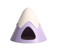 Generisch Small Animal Hideout, Snow-Covered Habitat for Hamsters, Removable Cage as a Bed for Gerbil, Cosy Pet Bed with Robust ABS Material (Purple, 16 x 13.5 cm)