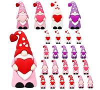 Generisch Small Gnome Figures, 50 Pieces, Valentine's Day Desk Decoration, Small Figures - for the Kitchen, Fireplace, Counter Holiday Party, Home, Living Room