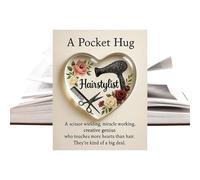 Generisch Small Hug Pocket - 3.94 Inch Acrylic Keepsake | Heart Shape Paper Card - Sentimental Relationship Souvenir For Women Barbers Hair Stylists Birthdays Christmas Travel