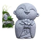 Generisch Small Meditating Figurine, Decorative Decoration, A Small Monk Figurine, For Decoration and Placement on Patio, Courtyard, Lawn, Studio, Living Room and in the Garden