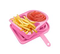 Generisch Snack and Dip Containers - Double Divided for Sauces and Dips | Leak-proof Storage Boxes for Kitchen Fruit Salad and Tasting Station