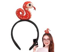 Generisch Snake Plush Headband, Year of the Snake Headband | Soft Cartoon Animal Headband | Unique Headpiece and Hair Accessories, 2025 Costume Photography Props for the New Year