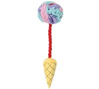 Generisch Sniffing Ball Toy for Dogs, Ice Cream Cone Toy for Dogs, Colourful Interactive Chew Toy, Portable Food Plush Toy, Dog Sound Toy for Home, Travel