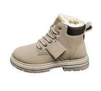 Generisch Snow Boots Men's Stylish Warm Winter Shoes Fleece Lined and Thickened Outdoor Shoes Thick Sole Trekking Boots Winter Insulated Waterproof Outdoor Boots for Camping, Hiking, Hell Ashy, 8.5 UK