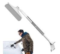 Generisch Snow Scraper - Aluminium Alloy Ice Scraper | Extendable Handle with Non-Slip Design for Winter | Provides Clear View Through the Windscreen When Driving