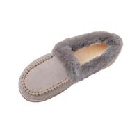 Generisch Snow Shoes Women's Flat Loafers Casual Style Boots Outdoor Snow Boots Plain Elegant Slip On Shoes Comfort Boots Warm Winter Boots Comfy Platform Walk Winter Shoes, gray, 5 UK