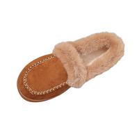 Generisch Snow Shoes Women's Flat Loafers Casual Style Boots Outdoor Snow Boots Plain Elegant Slip On Shoes Comfort Boots Warm Winter Boots Comfy Platform Walk Winter Shoes, brown, 4.5 UK