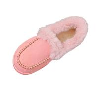 Generisch Snow Shoes Women's Flat Loafers Casual Style Boots Outdoor Snow Boots Plain Elegant Slip On Shoes Comfort Boots Warm Winter Boots Comfy Platform Walk Winter Shoes, pink, 5.5 UK