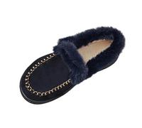 Generisch Snow Shoes Women's Flat Loafers Casual Style Boots Outdoor Snow Boots Plain Elegant Slip On Shoes Comfort Boots Warm Winter Boots Comfy Platform Walk Winter Shoes, navy, 3.5 UK