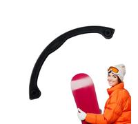 Generisch Snowboard Bumper Strip with Reinforced Screw Design - Rounded Head and Tail Cover for Ski | ABS Shock Absorbing Edge Strip Prevents Scratches | Ski Accessories Black
