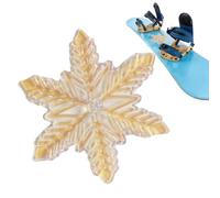Generisch Snowboard Stomp Pad, Snowflake Snowboard Stomp Pads, Transparent Mashing Mat in Shape, Portable Non-Slip Snowboard Stomp Pads with 3D Raised Design for Winter Skiing