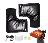 Generisch Snowmobile Handlebar Gloves, 12 V Windproof Mittens, Waterproof Heated Snowmobile Handlebar Gloves, for Use in Winter for Scooters, ATV, Bikes, Commuting