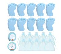 Generisch Soap for Revealing the Gender, 10 Sets Souvenirs | Scented Soap in Footprint Shape | For Guests, Showers, Gender Reveal, Party Gift, Wedding