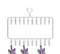 Generisch Sock Hanger for Closet, Sock Hanger - Hanger | Sock Drying Rack with Clips, Bra Drop Hanger, Windproof Laundry Drying Rack, Space Saving Hanger