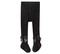 Generisch Soft Baby Tights for Girls with Elegant Bow Pattern Stretchy Leggings Comfortable Daily Wear Casual Kids Outfit from 6 Months to 3 Years Ideal for Various Occasions, black, 0-6 Months