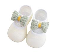 Generisch Soft First Walking Shoe for Toddlers with Decorative Bow Appliqué Non-Slip Sole for Optimal Safety When Learning to Walk, White, 7 UK Child