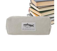 Generisch Soft Pencil Case - Large Capacity Shark Design, Cute Animal Pencil Bag, Durable Multi-Purpose Zipper Bag | Perfect for School with Travel, Office and S, Light Gray, see description, See