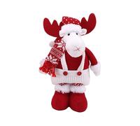 Generisch Soft Rag Dolls Christmas Party Cute Doll Old Man Snowman Doll Desktop Fabric Retractable Standing Ornaments Decoration Doll Accessories (A, 43 x 19 cm)