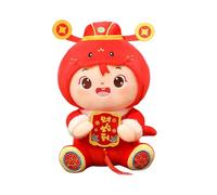 Generisch Soft Rag Dolls The Year of the auspicious thing Doll Annual Meeting Decoration of Animal Doll Pram Buggy (H, 23 cm)