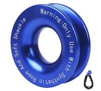 Generisch Soft Shackle Recovery Kit, Snatch Ring - 41,000 lbs Off Road Recovery Kit Soft Shackle - UTV Tow Ring, Rustproof Pulley, Robust Winch Accessory Set for ATV, OMK1VMKWBRPRE5SDHES
