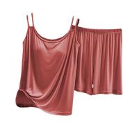 Generisch Soft women's pyjama set with integrated bustier support as comfortable homewear for restful nights, relaxed hours at home, pink, L