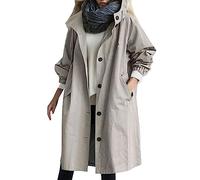 Generisch Softshell Jacket Women's Waterproof Breathable Coat Comfortable Loose Elegant Winter Outdoor Women Windbreaker Women's Coat with Winter Jackets, gray, S