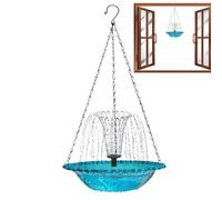 Generisch Solar Powered Bird Bath with Cascade Effect for Feeding Station Bird & Outdoor Water Drinker for Garden Yard Balcony Planting Feeding Bird Watching Landscaping