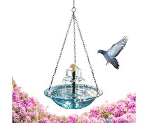 Generisch Solar Powered Bird Bath with Cascade Function, Hanging Bird Bath as Garden Decoration, Bird Bath Attracts Wild Birds into the Garden, for Patio, Balcony, Yard, Bird Watcher