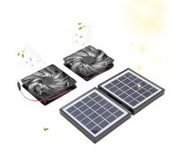 Generisch Solar Ventilation Fan, Efficient Solar Supply Fan, Rainproof 10 W Air Circulator with High Speed for Poultry House Dog House Ventilation