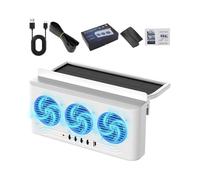 Generisch Solar Window Ventilation Device - Solar Exhaust Cooling with 3 Sockets - Window Extractor Fan | For Trucks, Motorhomes, Long Distance Drives, Everyday Life, Van, SUV