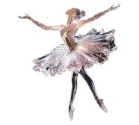 Generisch Sparkling Ballerina Dance Christmas Ornament, Transparent Acrylic, Hanging with Ribbon, Dancing Ballerina Decoration, Unique Gift for Ballet Dance Lovers (8x8cm)