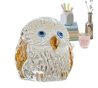 Generisch Sparkling Crystal Owl Ornament - White Figurines Owl Statues for Christmas Thanksgiving Home Decoration Elegant Collectible with Detailed Design Window Sill Accessory
