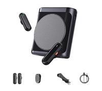 Generisch Speech Amplifier for Teachers with Wireless Lavalier Microphone, Portable, Rechargeable, 2 Microphones for Classroom, Meeting, Talking, Outdoor Use (Black/White) (B, 10.5x10x3.5cm)